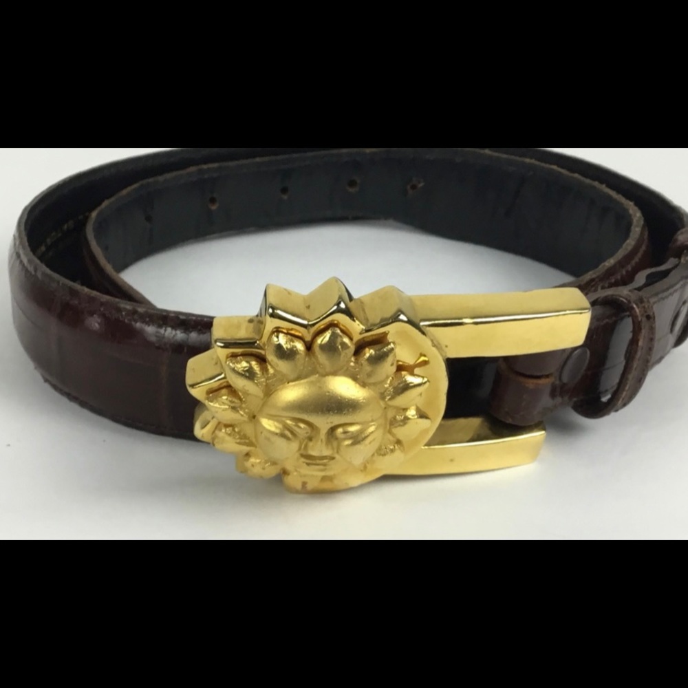 Vintage Vincenzo Sport Brown Leather Belt 32